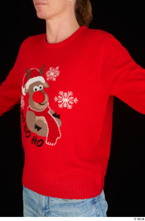 Ricky Rascal casual dressed red sweater upper body 0002.jpg